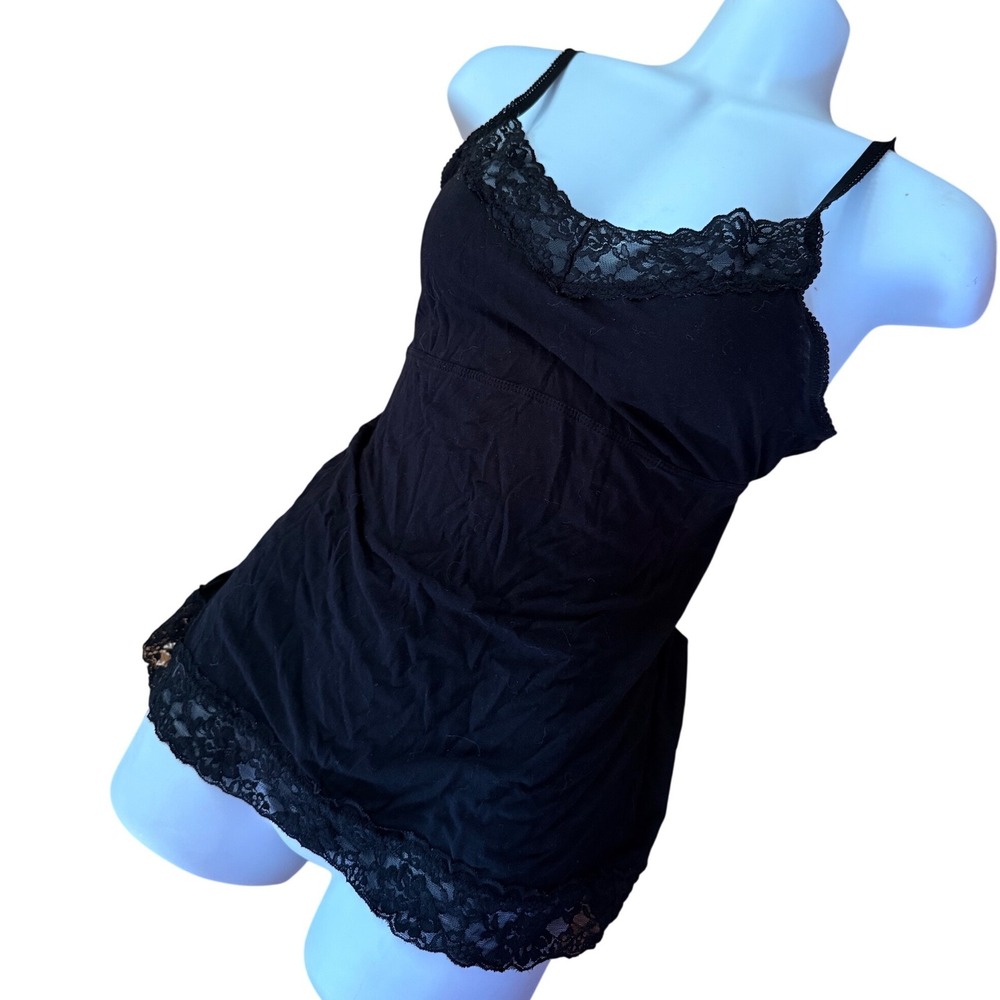 Y2K 2000s style Elle Tank Black Lace Trim Camisole